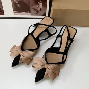 Sandalias de Tacón con Lazo de Moda, Estilo Slingback, para Mujer, 2025 - Product Image 4