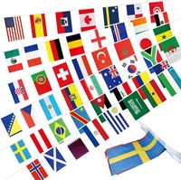 Drapeaux personnalisés de pays du monde, bannières décoratives, guirlandes de fanions imprimées en sublimation couleur pour la salle de classe