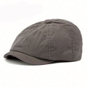 British Retro Newsboy Baker Boy <b>Mens</b> Gatsby Hat With <b>Flat</b> <b>Cap</b> Casquette Corduroy Newsboy <b>Cap</b> for <b>Men</b> - Product Image 6