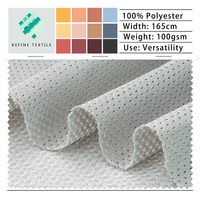Tissu en maille à petits trous respirant à séchage rapide par sublimation 100 g/m² 75D 100 % polyester tricoté chaîne pour vêtements de sport et t-shirts