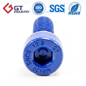 Tornillo Allen ISO de Cabeza Hexagonal DIN912, PTFE Xylan Verde, <span class=keywords><strong>ASTEM</strong></span> A320 L7, Tamaño Métrico, Acero Aleado, Clase 12.9 - Product Image 1