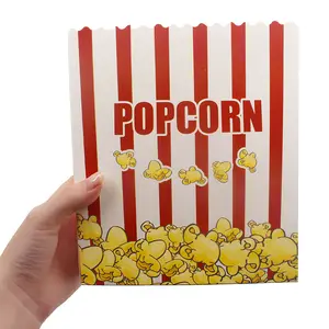 Penjualan paling laris kotak ember Popcorn cetak kustom cangkir kertas wadah makanan di bioskop