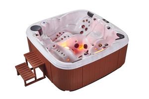 Bain à remous électrique Joyspa de forme carrée pour 5 personnes, éclairage intégré, bain à remous de luxe pour adultes, baignoire en acrylique à vendre - Product Image 2