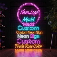 Letrero de Neón LED Personalizado para Exteriores, Diseño de Logotipo Acrílico, Sin Pedido Mínimo, Entrega Rápida, Decoración para Habitaciones, Cumpleaños, Bodas y Fiestas