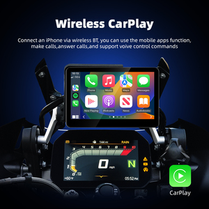Navigateur <span class=keywords><strong>GPS</strong></span> pour moto 6,2'' B MW Carplay avec écran tactile, CarPlay Android Auto, WiFi, IP67, étanche, <span class=keywords><strong>support</strong></span> magnétique - Product Image 4