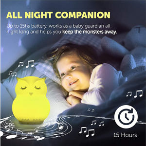 Veilleuse portable en forme de hibou avec sons blancs pour soulager le stress et favoriser le sommeil – Machine à sons pour bébé - Product Image 2