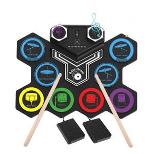 Portable Roll Up Electronic <b>Drum</b> Set 7Cm Foldable With Dual Speakers For Adults Children Beginners Home Use - Product Image 2