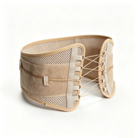 Ceinture lombaire professionnelle à lacets avec maille respirante 3D et anneau en D métallique pour réduire la fatigue du dos