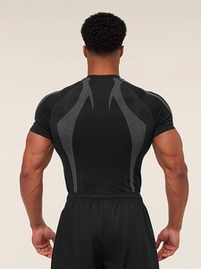 Camiseta Deportiva de Secado Rápido para Hombre con Logotipo Personalizado, Transpirable, Elástica en 4 Direcciones, Manga Corta para Correr y Entrenamiento en el Gimnasio - Product Image 3