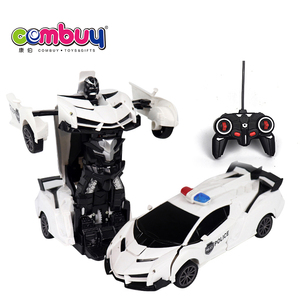 <span class=keywords><strong>Voiture</strong></span> télécommandée de transformation robot de <span class=keywords><strong>police</strong></span> blanche <span class=keywords><strong>jouet</strong></span> lumineux à l'échelle 1/16 - Product Image 5