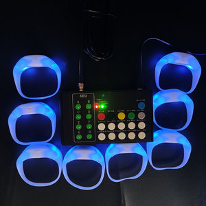 Vòng Tay Đèn <span class=keywords><strong>Led</strong></span> Nhấp Nháy Silicon Phát Sáng Vòng Tay Đèn <span class=keywords><strong>LED</strong></span> DMX Điều Khiển Từ Xa - Product Image 6