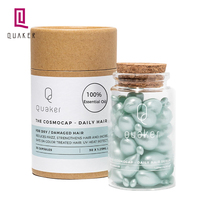 Qquaker personnalisé naturel gel doux soin des cheveux huile de croissance sérum supplément vitaminique traitement des cheveux capsules capillaires