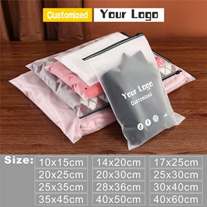 Tùy chỉnh in có thể tái chế LDPE nhựa <span class=keywords><strong>Ziplock</strong></span> bao bì cho quần áo giày vớ Logo Zip khóa EVA Frosted dây kéo túi poly - Product Image 3