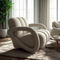 Fauteuil inclinable individuel en velours, design moderne, confortable pour la maison, l'hôtel, le balcon, le salon et la chambre