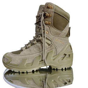 Bottes tactiques de camping personnalisées TSB08, nouveau design, en daim noir et cuir de vachette vert kaki, bottes longues - Product Image 1