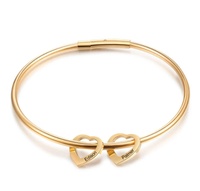 DIY coeur accessoires creux Ins Bracelet et graver anneau bijoux en acier inoxydable avec pendentif coeur