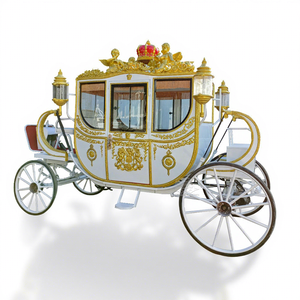 Charrette royale à chevaux, style Victoria, classique, rétro, pour l'été, à vendre - Product Image 1