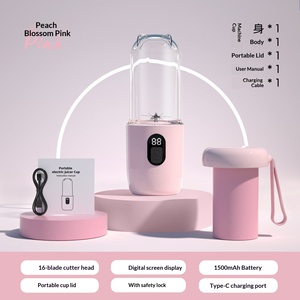 Mixeur Portable USB Rechargeable Multifonctionnel avec Récipient en Plastique de Qualité Alimentaire pour <span class=keywords><strong>la</strong></span> Maison, <span class=keywords><strong>la</strong></span> <span class=keywords><strong>Cuisine</strong></span> et l'Utilisation en Extérieur - Product Image 3