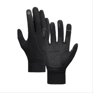 Spor kış koşu eldivenleri dokunmatik ekran kış peluş eldiven açık bisiklet eldiveni kış