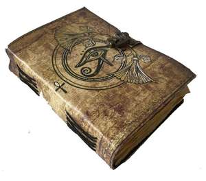 <b>Book</b> of Spells Leather Journal Deckle Edge Paper Third Eye Grimoire Journal Vintage Leather Journal <b>Book</b> of Shadows - Product Image 1