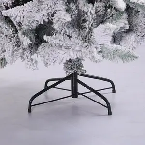 Crayon d'arbre de Noël artificiel floqué blanc neige PVC de haute qualité arbre de Noël flocage mince