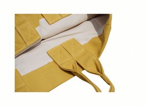 Canvas Bag Women's <b>Large</b> Capacity Strong Simple New Shoulder Handbag Tote Bag Supermarket Shopping Bag - Product Image 5