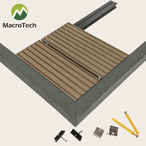 Planche de balcon pour terrasse de jardin WPC <span class=keywords><strong>Bois</strong></span> composite plastique avec <span class=keywords><strong>bois</strong></span> d'acacia Brossé Technics Decking - Product Image 4