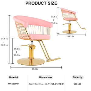 Sillón de Peluquería para el Hogar, Giratorio 360 Grados, con Bomba Hidráulica, Equipo de Belleza para Spa, Barbería, Sala de Estar, Escuela - Product Image 5