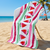 Watermeloen Microfiber Strandlaken Snel Droog Zandvrij Geprint Fruit Sublimatie Gepersonaliseerd Logo Kindveilig