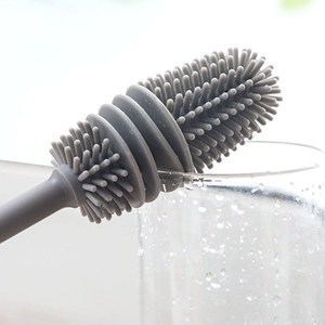 Cepillo de silicona <span class=keywords><strong>para</strong></span> eliminar manchas de té, limpieza de cocina sin esquinas muertas, mango largo - Product Image 2