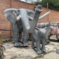 Parque de Vida Silvestre simulación realista elefante electrónico modelo animal de tamaño real