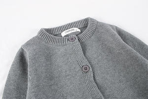 Beaucoup de couleurs épais bébé vêtements sweat cardigan couleur unie enfants <span class=keywords><strong>pull</strong></span> Designer filles tricots bébé chandails en tricot - Product Image 6