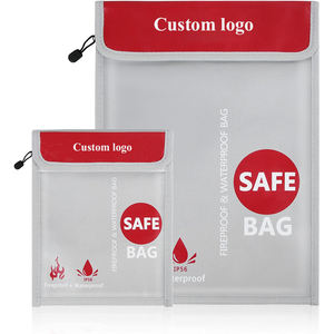 <b>Fireproof</b> Waterproof Money Document Bag Fire & Water Resistant Storage Organizer Pouch for Documents Cash Passport Laptop - Product Image 6