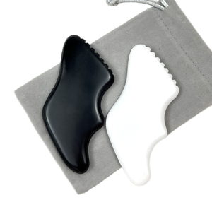 Natural Bian Stone Gua Sha herramienta de masaje de raspado Bian Stone <span class=keywords><strong>Guasha</strong></span> para masaje de cuidado de la piel y drenaje linfático - Product Image 5