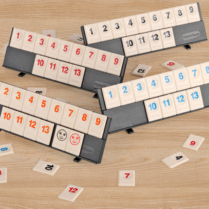 Jeu de société Rummikub classique israélien, jeu de tuiles Mahjong, jeu interactif familial pour adultes et enfants, ensemble portable de voyage - Product Image 3