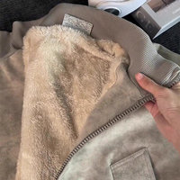 Veste bomber style américain tie-dye à motif cœur pour homme, streetwear, automne-hiver, doublée en polaire, rembourrée en coton épais, courte