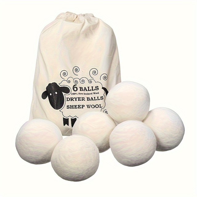 Wool Dryer Ball Natural Fabric Softener Replaces Bedsheets Uses in Dryer Cleaning Supplies Collection of Household Tools