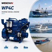 Motor Diésel Marino Weichai WP4C130-21 de 130 HP y 2100 rpm, Turboalimentado y con Postenfriamiento, para Propulsión de Buques de Carga y Embarcaciones de Trabajo
