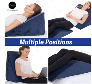 2024 superventas 2 cojines inclinados de espuma viscoelástica separados para piernas, rodillas y soporte para la espalda reflujo ácido antironquidos, lectura - Product Image 4