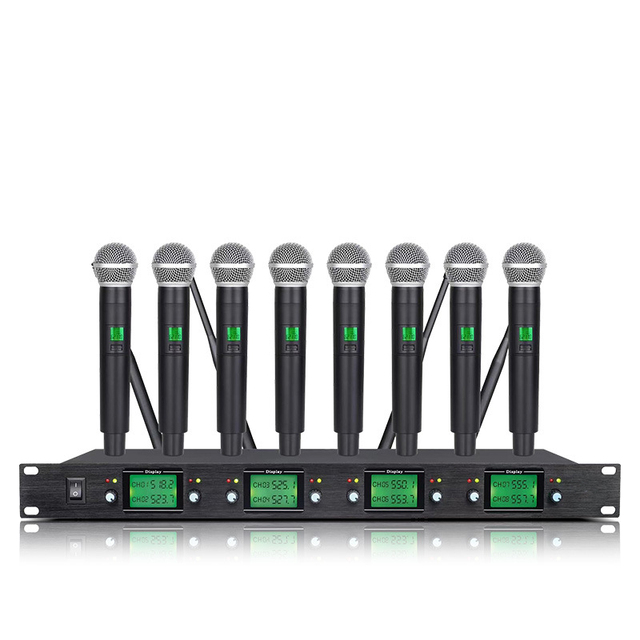 UHF840 UHF 8 Channel Wireless Microphone System Long Range Wireless Conference Microphone