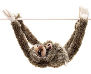 32 inch treo con lười nhồi bông động vật với em bé thực tế tìm kiếm ba con lười ngón tay dài sang trọng và chân treo con lười - Product Image 4