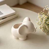 Moule en silicone 3D en forme d'éléphant pour pot de fleurs, moule DIY pour pot en béton, moule de moulage en plâtre, gypse, résine, décoration intérieure