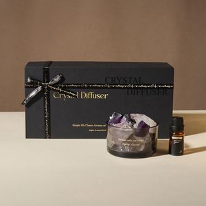 Aromatherapy Manufacturer Wuxi Crystal Stone <b>Diffuser</b> Stones Flame-free Essential Oils Spar Gift Black Glass - Product Image 3