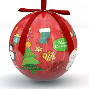 Ornamento de árvore de Natal 8cm item religioso com tema católico bola de espuma suspensa para decoração de eventos de casamento ou festas