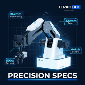 Braccio Robotico Desktop TEPKOBOT ROS Python SDK per Laboratori di Ricerca e Automazione con USB WiFi Bluetooth e 4 Gradi di Libertà, Portata 320mm - Product Image 5
