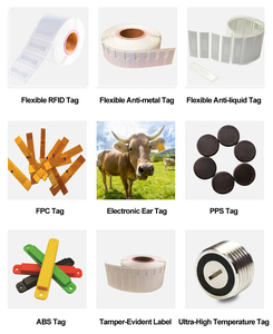 <span class=keywords><strong>Rfid</strong></span> thẻ Sticker dài Phạm vi hoạt động thụ động UHF nhãn cho xe tai có thể giặt quần áo động vật dệt giặt 860-960MHz - Product Image 4