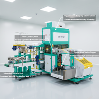 Machine de remplissage et d'ensachage entièrement automatique 10kg 15kg 825kg avec couture contrôlée par PLC pour sacs tissés en PP, emballage alimentaire