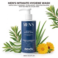 Nettoyant intime naturel pour hommes, gel douche nettoyant pour le corps avec formule apaisante, pH équilibré, parfum frais, élimine les odeurs et la transpiration
