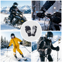Gants de moto personnalisés à écran tactile, chauds pour l'hiver, imperméables, coupe-vent, pour le cyclisme, le ski et le snowboard
