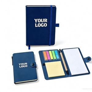 Promotional <b>A6</b> Pu Journals With Custom Logo Strap Wholesale Business Gift Hard Cover Leather Notebook - Product Image 1